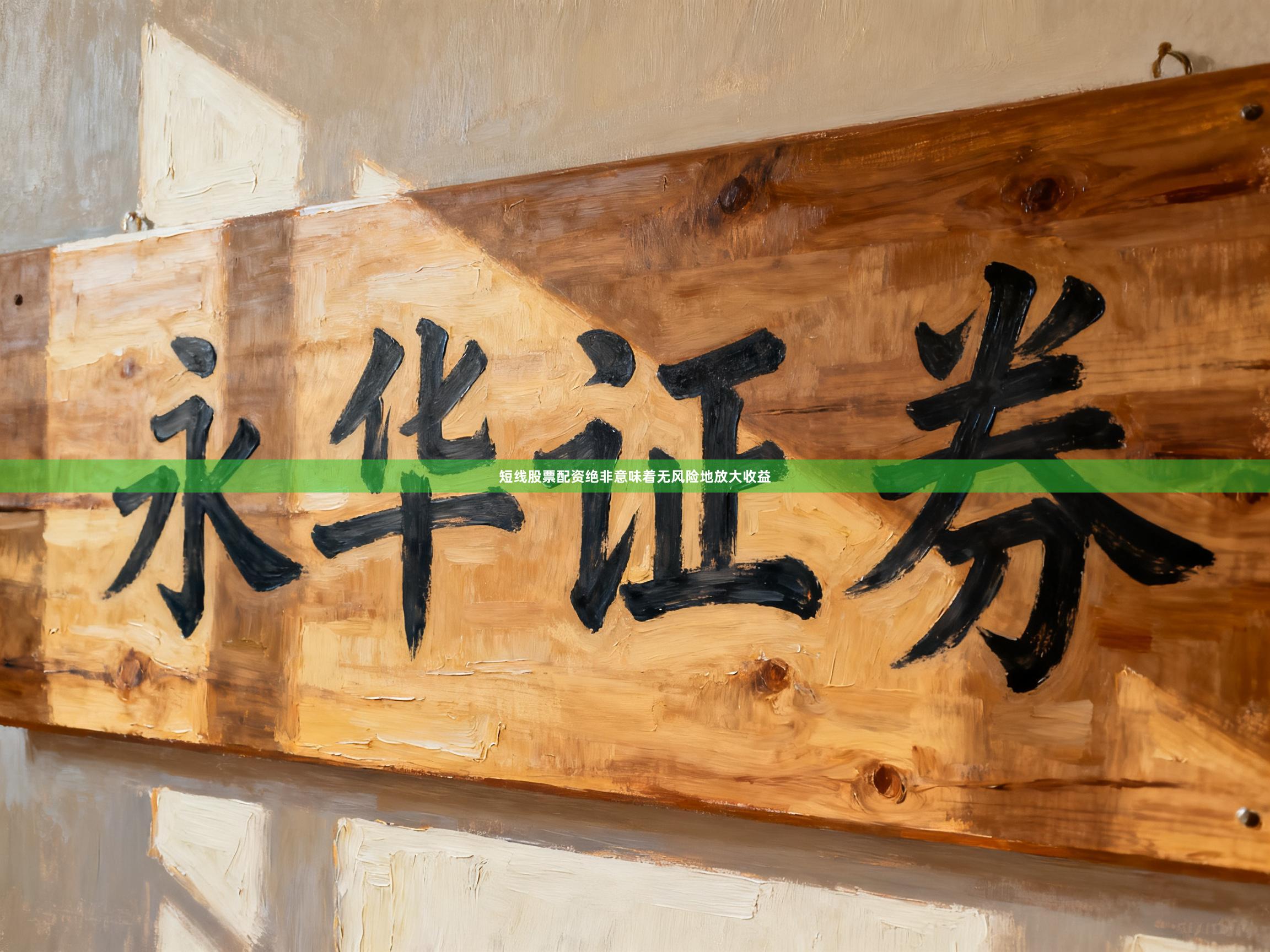 短线股票配资绝非意味着无风险地放大收益
